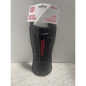 Soccer Shin Guards Black Wilson WSP2000 Lightweight Reinforced Shell for Kids